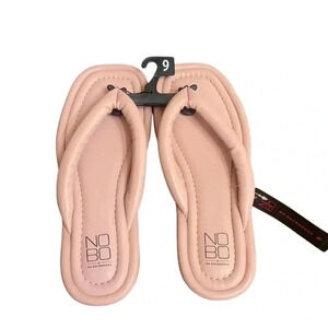 No Boundaries Pink Padded Thong Sandals size 9 New